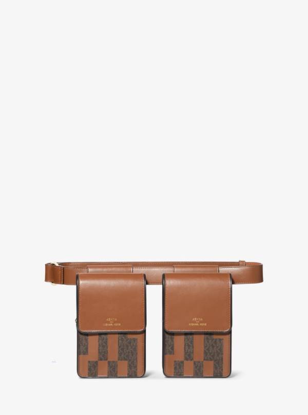 Panske Crossbody Kabelka Michael Kors ASHYA X Saga Signature And Leather Multi Hnede Viacfarebný - Tasky Michael Kors Nejlevnejsi | BUVFM-1825